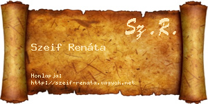 Szeif Renáta névjegykártya